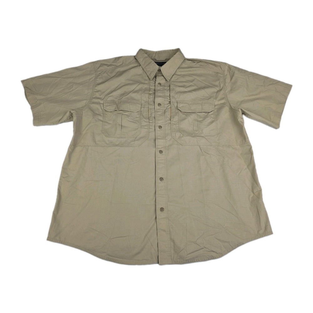 5.11 Tactical Shirt Men XL Beige Taclite Pro Ripstop Vented Military Conceal